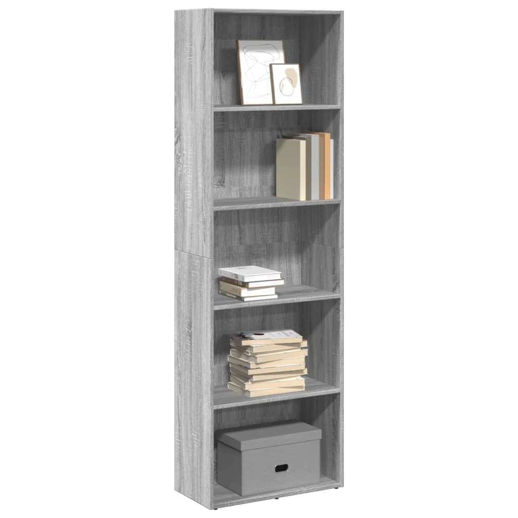 VidaXL Boekenkast 60x30x189 cm bewerkt hout grijs sonoma eikenkleurig