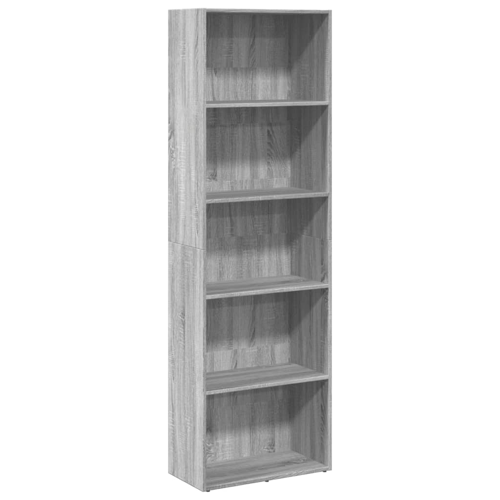 VidaXL Boekenkast 60x30x189 cm bewerkt hout grijs sonoma eikenkleurig