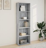 VidaXL Boekenkast 60x30x189 cm bewerkt hout grijs sonoma eikenkleurig