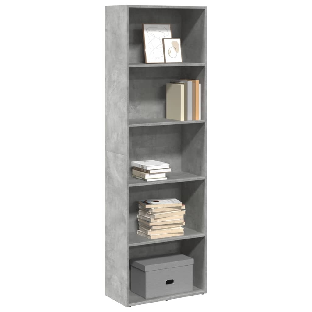 VidaXL Boekenkast 60x30x189 cm bewerkt hout betongrijs