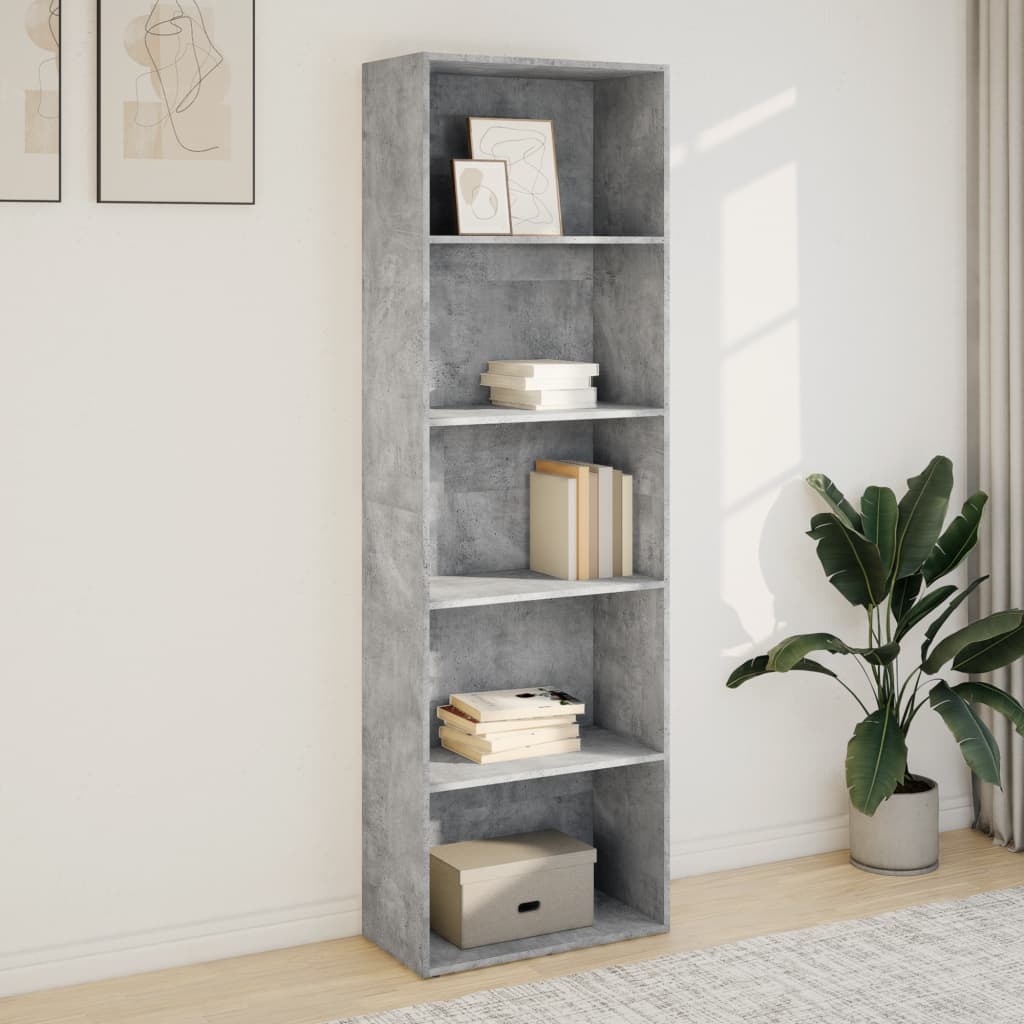 VidaXL Boekenkast 60x30x189 cm bewerkt hout betongrijs