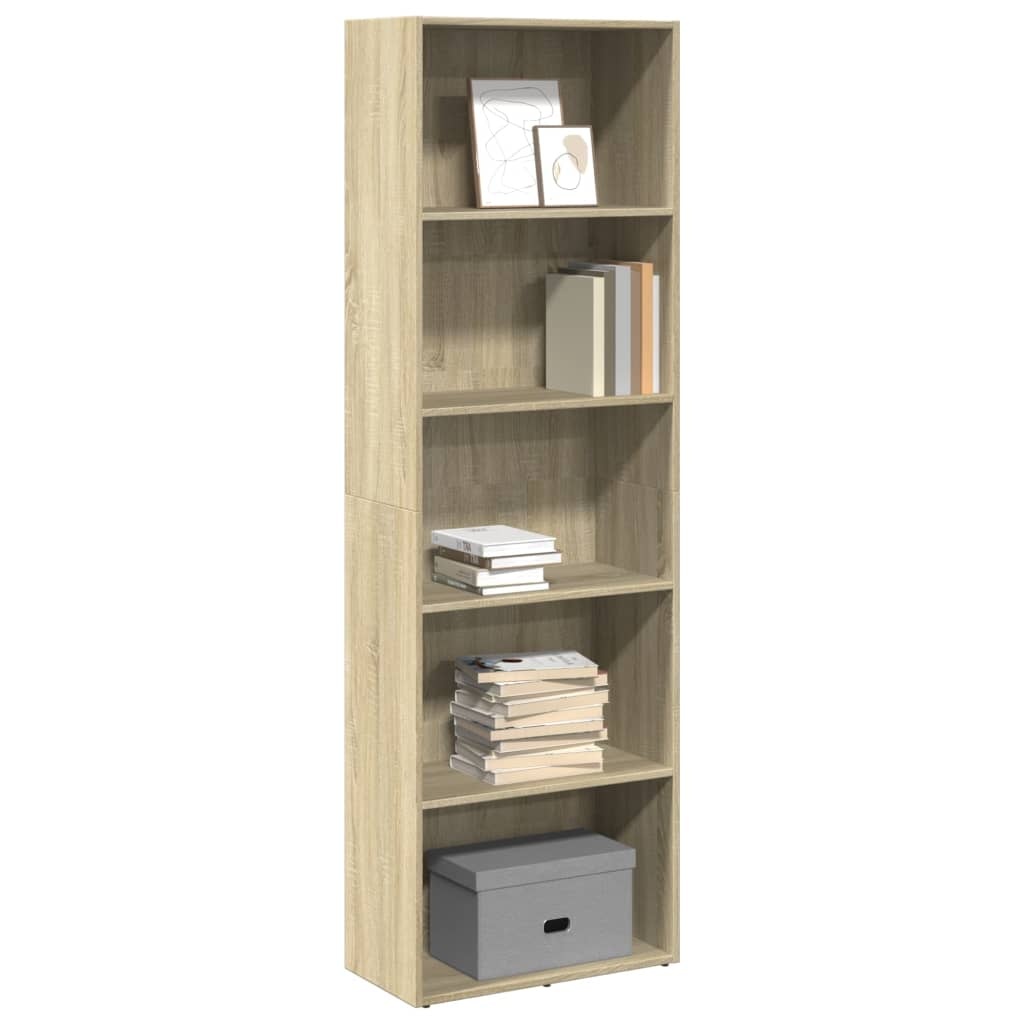 VidaXL Boekenkast 60x30x189 cm bewerkt hout sonoma eikenkleurig