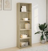 VidaXL Boekenkast 60x30x189 cm bewerkt hout sonoma eikenkleurig