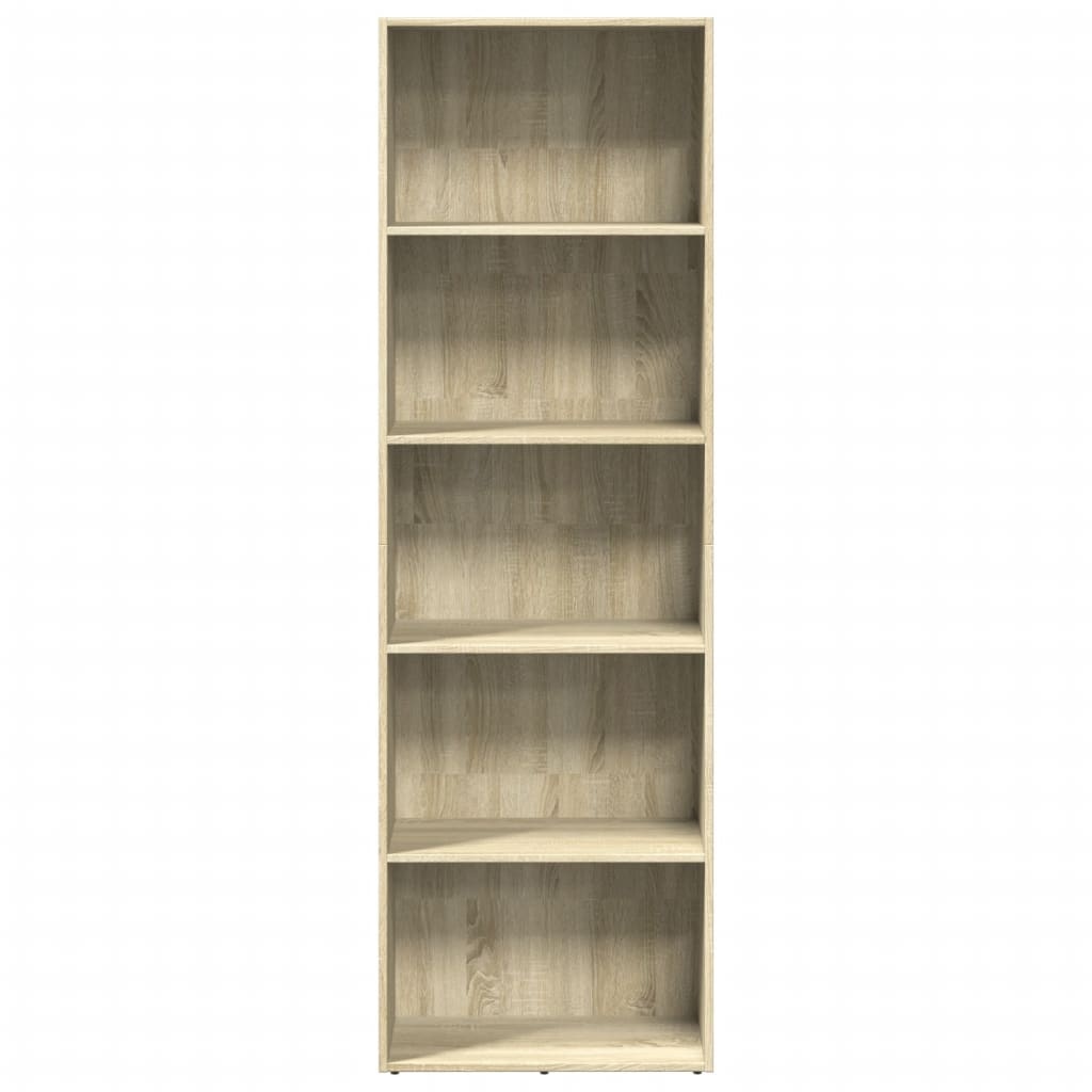 VidaXL Boekenkast 60x30x189 cm bewerkt hout sonoma eikenkleurig