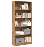 VidaXL Boekenkast 80x24x176 cm bewerkt hout artisanaal eikenkleurig