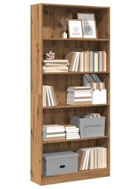 VidaXL Boekenkast 80x24x176 cm bewerkt hout artisanaal eikenkleurig