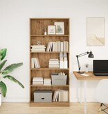 VidaXL Boekenkast 80x24x176 cm bewerkt hout artisanaal eikenkleurig