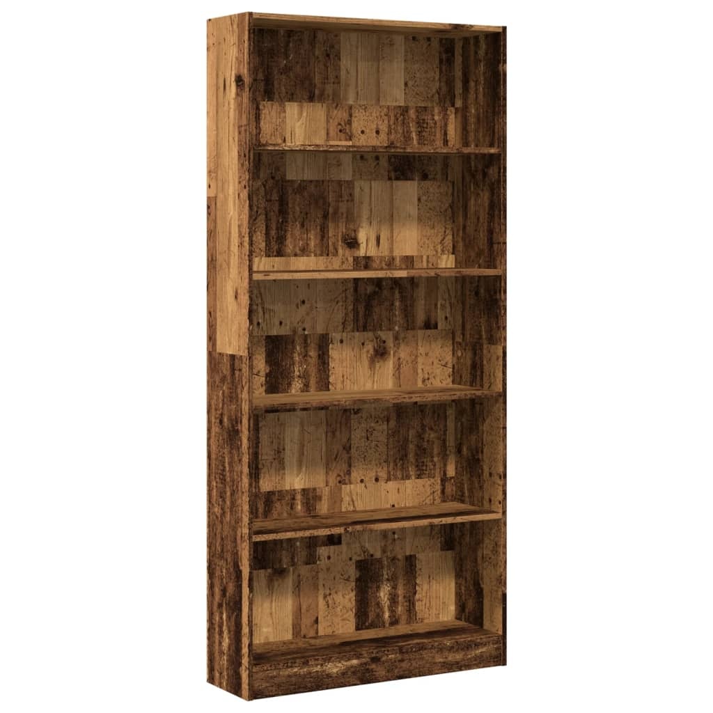 VidaXL Boekenkast 80x24x176 cm bewerkt hout oud houtkleurig
