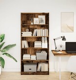 VidaXL Boekenkast 80x24x176 cm bewerkt hout oud houtkleurig