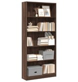 VidaXL Boekenkast 80x24x176 cm bewerkt hout bruin eikenkleurig