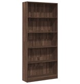 VidaXL Boekenkast 80x24x176 cm bewerkt hout bruin eikenkleurig