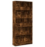VidaXL Boekenkast 80x24x176 cm bewerkt hout gerookt eikenkleurig