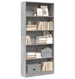 VidaXL Boekenkast 80x24x176 cm bewerkt hout betongrijs