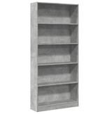 VidaXL Boekenkast 80x24x176 cm bewerkt hout betongrijs
