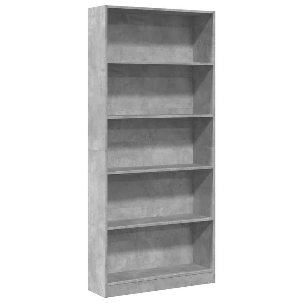 VidaXL Boekenkast 80x24x176 cm bewerkt hout betongrijs