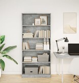VidaXL Boekenkast 80x24x176 cm bewerkt hout betongrijs
