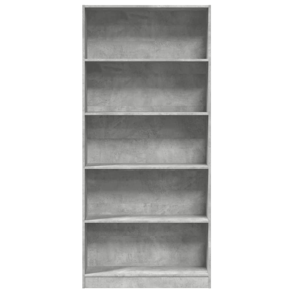 VidaXL Boekenkast 80x24x176 cm bewerkt hout betongrijs