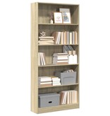 VidaXL Boekenkast 80x24x176 cm bewerkt hout sonoma eikenkleurig