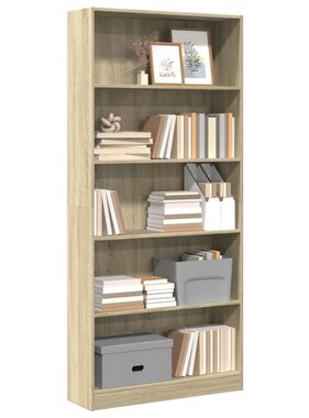 VidaXL Boekenkast 80x24x176 cm bewerkt hout sonoma eikenkleurig