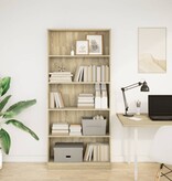 VidaXL Boekenkast 80x24x176 cm bewerkt hout sonoma eikenkleurig
