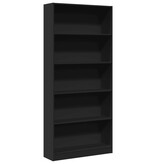 VidaXL Boekenkast 80x24x176 cm bewerkt hout zwart