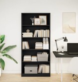 VidaXL Boekenkast 80x24x176 cm bewerkt hout zwart