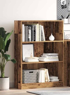 VidaXL Boekenkast 80x24x109 cm bewerkt hout oud houtkleurig