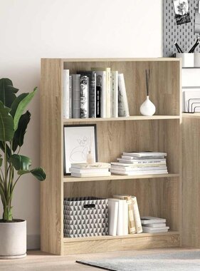 VidaXL Boekenkast 80x24x109 cm bewerkt hout sonoma eikenkleurig