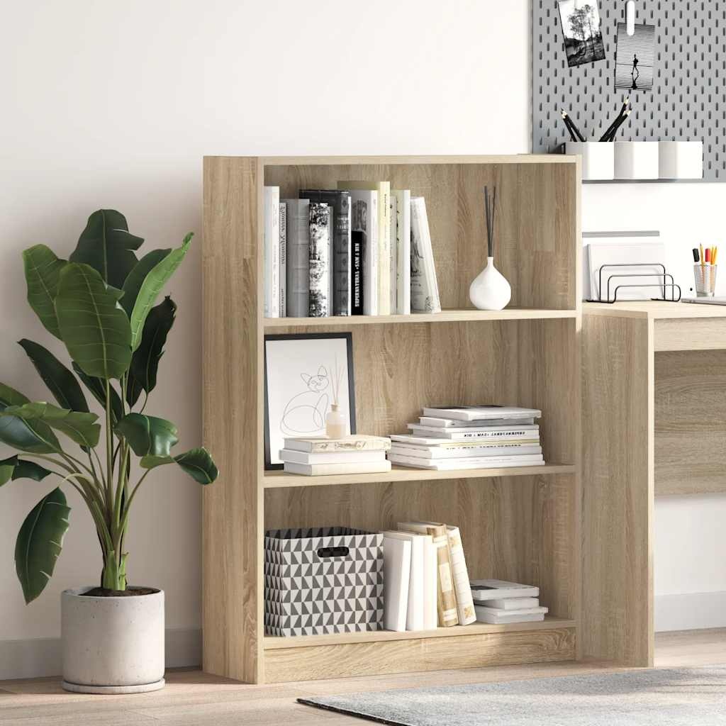 VidaXL Boekenkast 80x24x109 cm bewerkt hout sonoma eikenkleurig