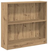 VidaXL Boekenkast 80x24x76 cm bewerkt hout artisanaal eikenkleurig