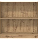VidaXL Boekenkast 80x24x76 cm bewerkt hout artisanaal eikenkleurig