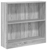 VidaXL Boekenkast 80x24x76 cm bewerkt hout grijs sonoma eikenkleurig