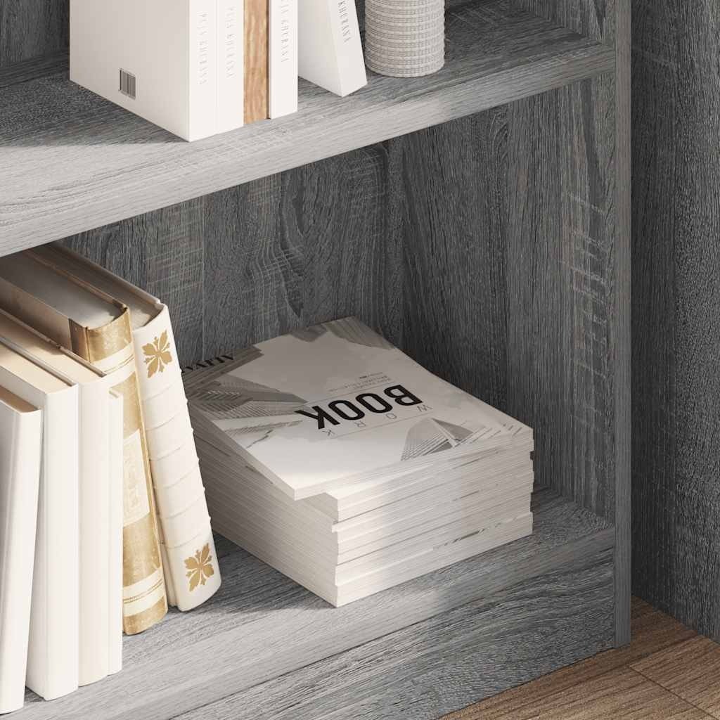 VidaXL Boekenkast 80x24x76 cm bewerkt hout grijs sonoma eikenkleurig
