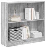 VidaXL Boekenkast 80x24x76 cm bewerkt hout grijs sonoma eikenkleurig