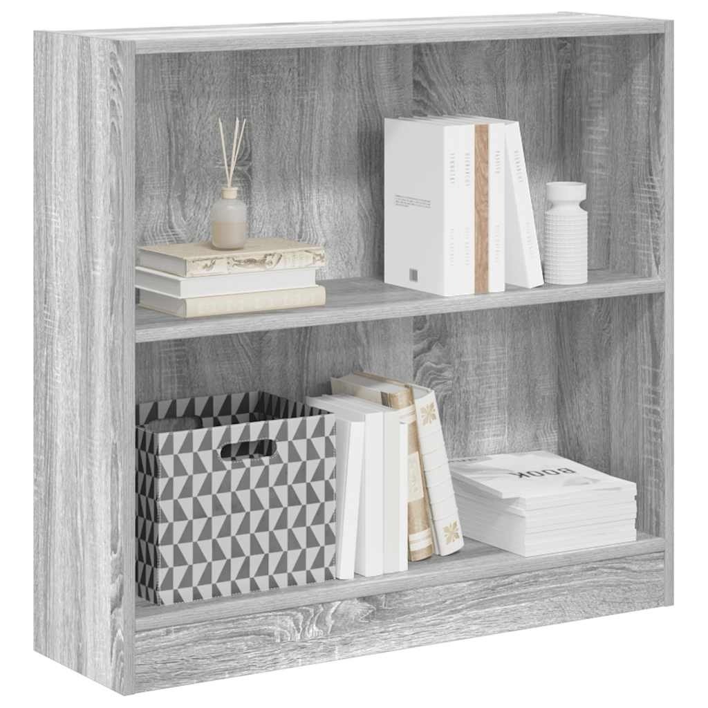 VidaXL Boekenkast 80x24x76 cm bewerkt hout grijs sonoma eikenkleurig