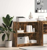 VidaXL Boekenkast 80x24x76 cm bewerkt hout gerookt eikenkleurig