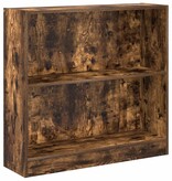 VidaXL Boekenkast 80x24x76 cm bewerkt hout gerookt eikenkleurig