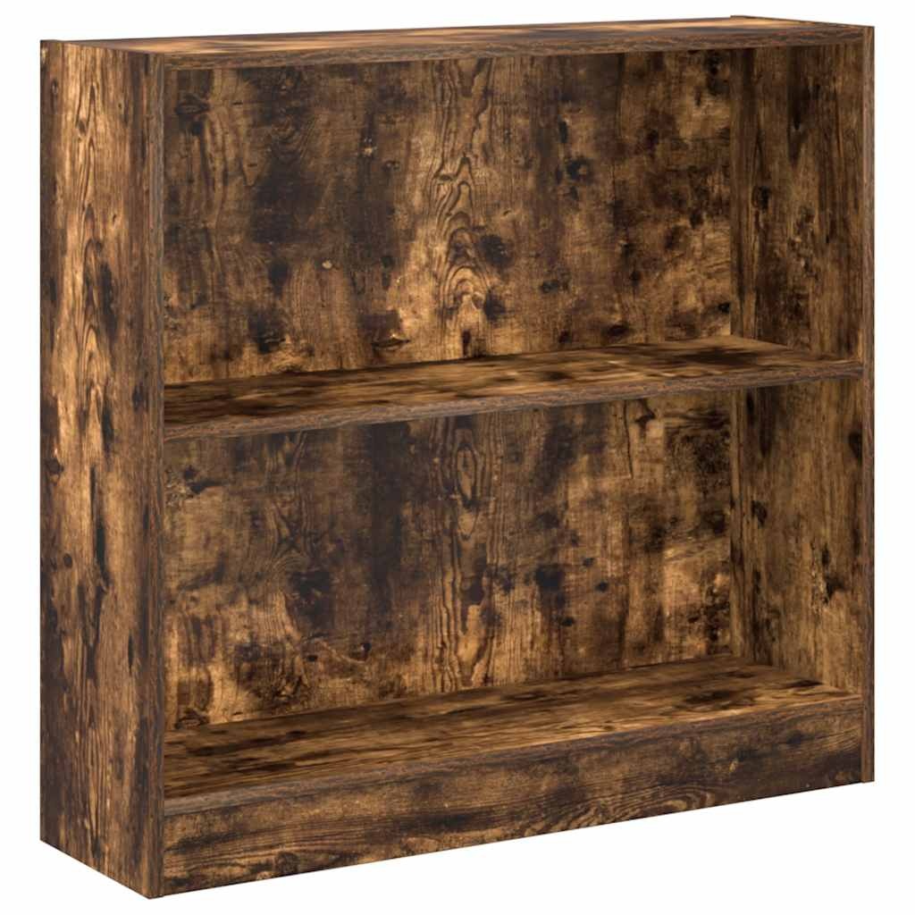 VidaXL Boekenkast 80x24x76 cm bewerkt hout gerookt eikenkleurig