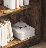 VidaXL Boekenkast 80x24x76 cm bewerkt hout gerookt eikenkleurig