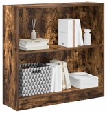 VidaXL Boekenkast 80x24x76 cm bewerkt hout gerookt eikenkleurig