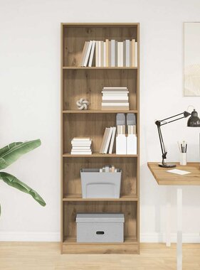 VidaXL Boekenkast 60x24x176 cm bewerkt hout artisanaal eikenkleurig