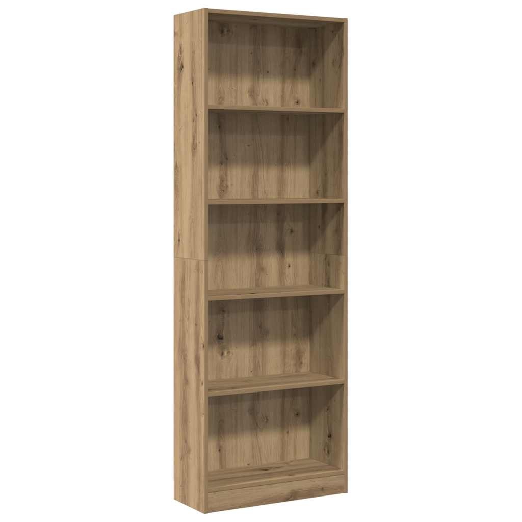 VidaXL Boekenkast 60x24x176 cm bewerkt hout artisanaal eikenkleurig