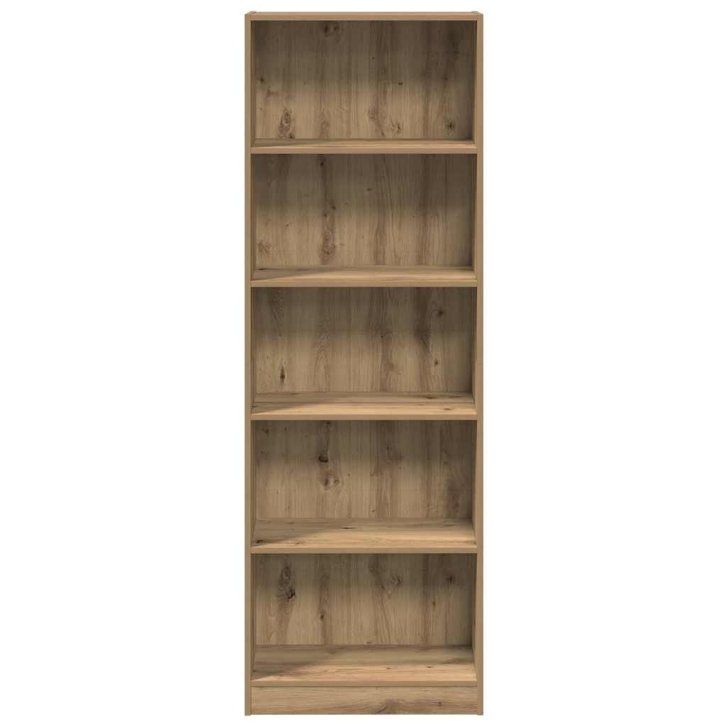 VidaXL Boekenkast 60x24x176 cm bewerkt hout artisanaal eikenkleurig