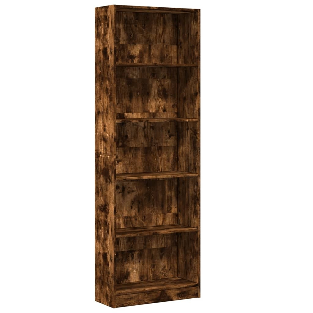 VidaXL Boekenkast 60x24x176 cm bewerkt hout gerookt eikenkleurig