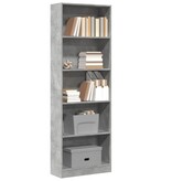 VidaXL Boekenkast 60x24x176 cm bewerkt hout betongrijs