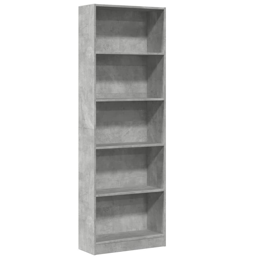 VidaXL Boekenkast 60x24x176 cm bewerkt hout betongrijs
