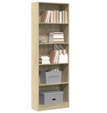 VidaXL Boekenkast 60x24x176 cm bewerkt hout sonoma eikenkleurig