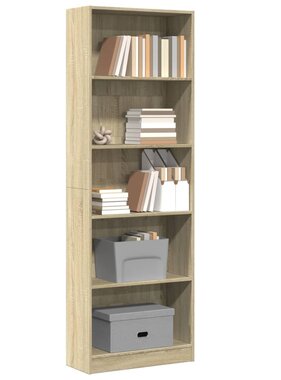 VidaXL Boekenkast 60x24x176 cm bewerkt hout sonoma eikenkleurig
