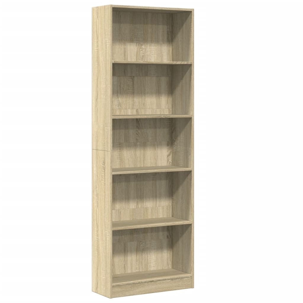 VidaXL Boekenkast 60x24x176 cm bewerkt hout sonoma eikenkleurig