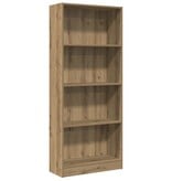 VidaXL Boekenkast 60x24x143 cm bewerkt hout artisanaal eikenkleurig